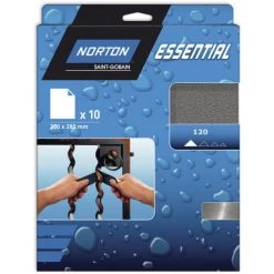 10 FEUILLES DE PONCAGE NORTON 230*280 À  MAIN PAPIER IMPERMEABLE CARBURE DE SILICIUM GRAIN 120 - 77696089381NORTON CLIPPER