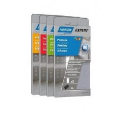 5 RECHARGES NORTON ANTI-ENCRASSANTES AUTO-AGRIPPANTES NON PERFOREES POUR PLATRE 70*125 GRAIN 120 -66623307244NORTON CLIPPER