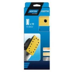 10 PATINS NORTON AVEC 10 TROUS VELCRO 115*230 MM GRAIN 80 - 77696089218NORTON CLIPPER